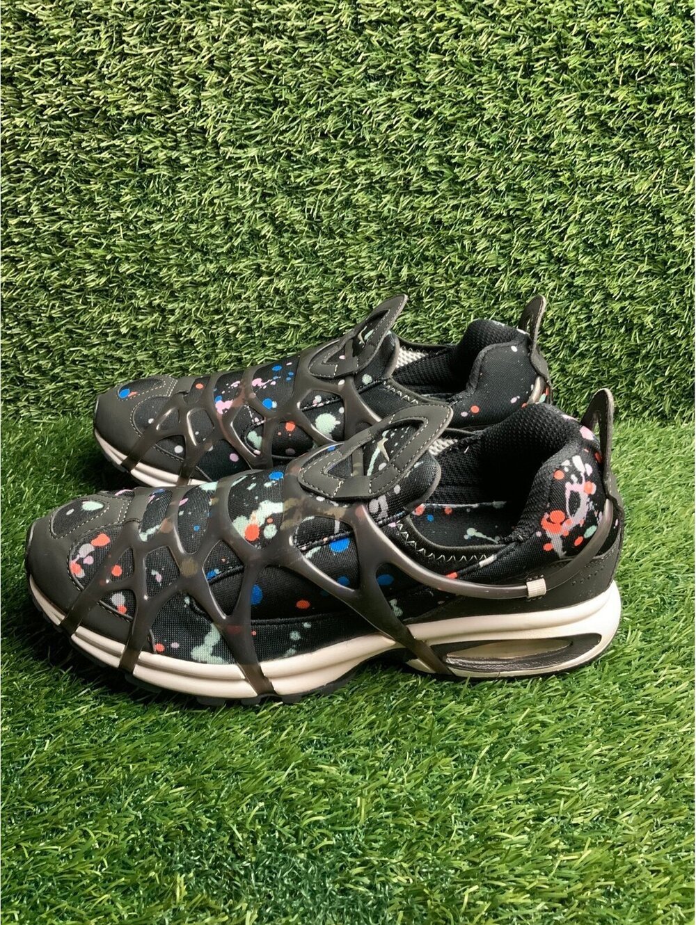 Nike Air Kukini Paint Splatter Black Running Sneakers Men's Size 10.5